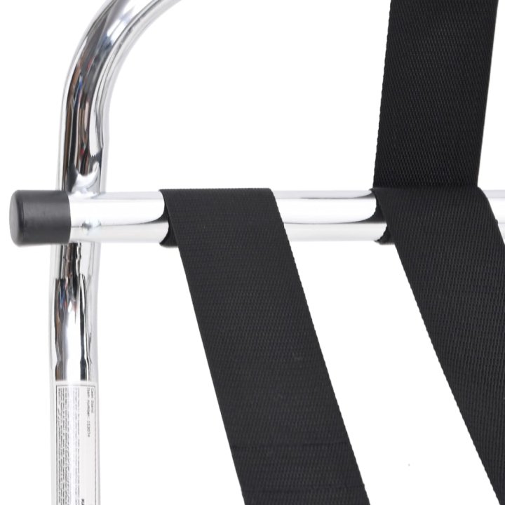 Porta-bagagens com encosto prateado 56x39x52cm | Briva Home