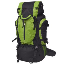 Mochila de caminhada XXL 75 L preto e verde | Briva Home