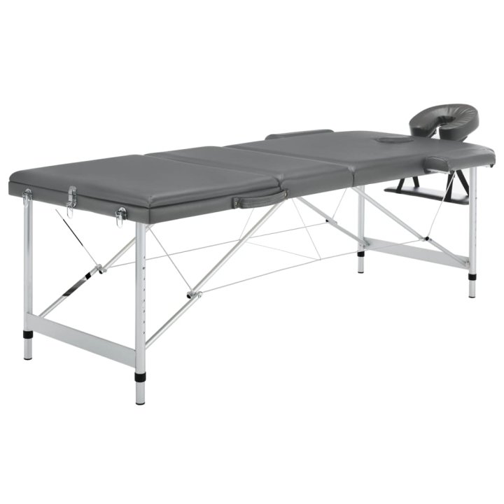 Mesa massagens c/ 3 zonas estrutura alumínio | Briva Home