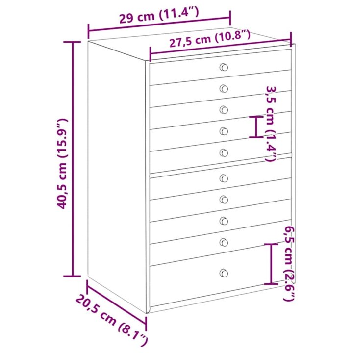 Caixa para joias 10 camadas com porta-relógios | Briva Home