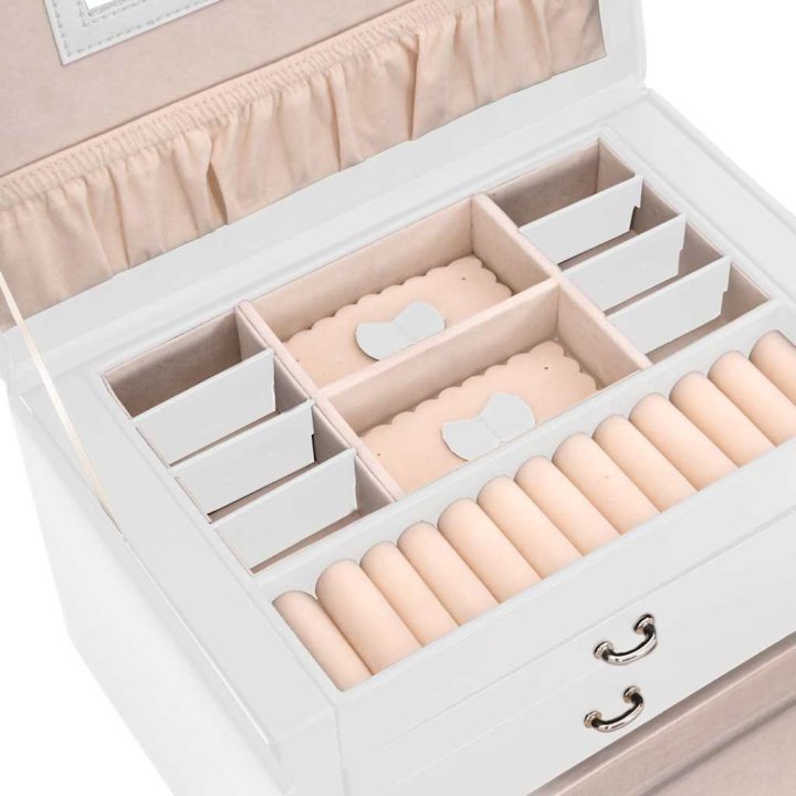 Caixa para jóias de 3 camadas com espelho com | Briva Home