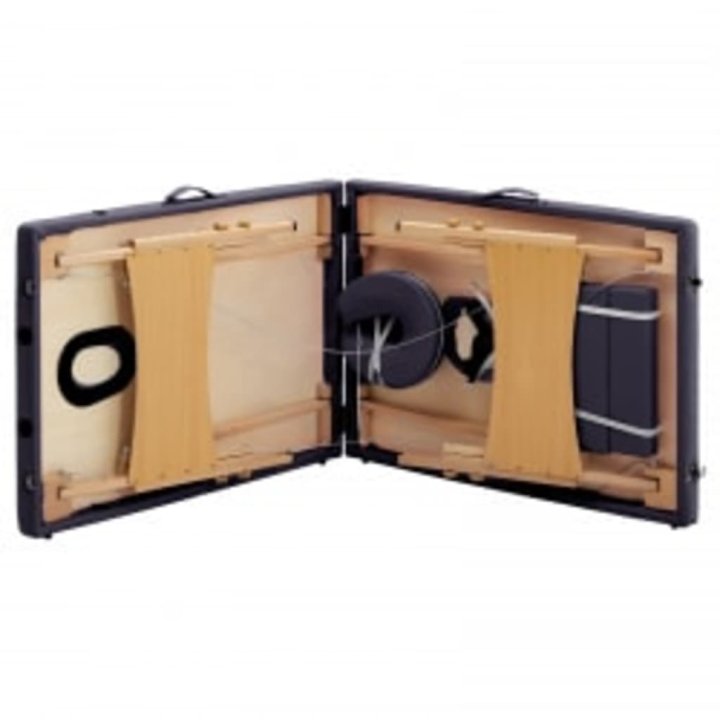 Mesa de massagens dobrável 2 zonas madeira roxo | Briva Home