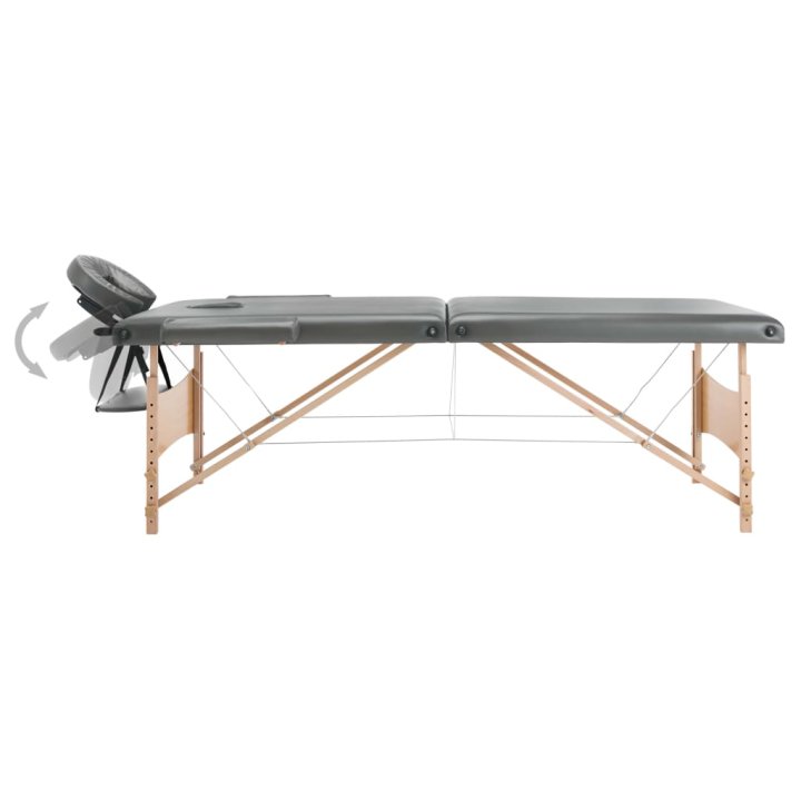 Mesa massagens c/ 2 zonas estrutura madeira | Briva Home