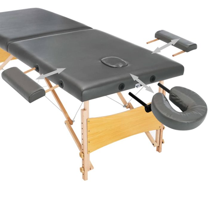 Mesa massagens c/ 2 zonas estrutura madeira | Briva Home