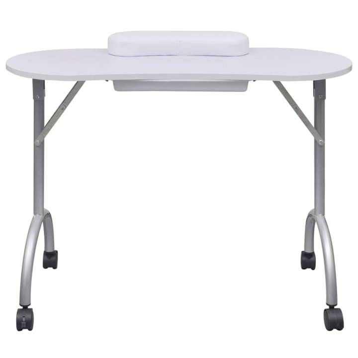 Mesa de manicura plegable con ruedas blanco | Briva Home