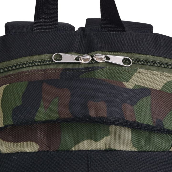 Mochila escolar 40 L preto e camuflagem | Briva Home