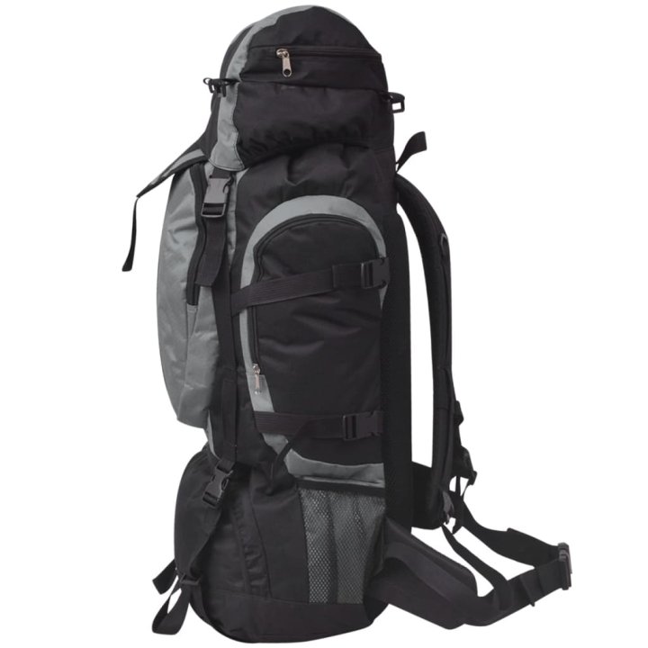 Mochila de caminhada XXL 75 L preto e cinza | Briva Home
