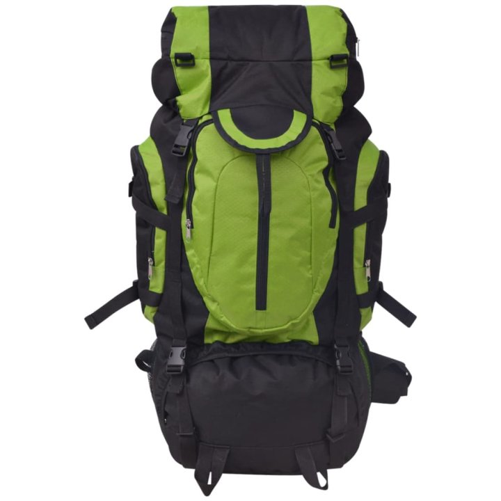 Mochila de senderismo XXL negro y verde 75 l | Briva Home