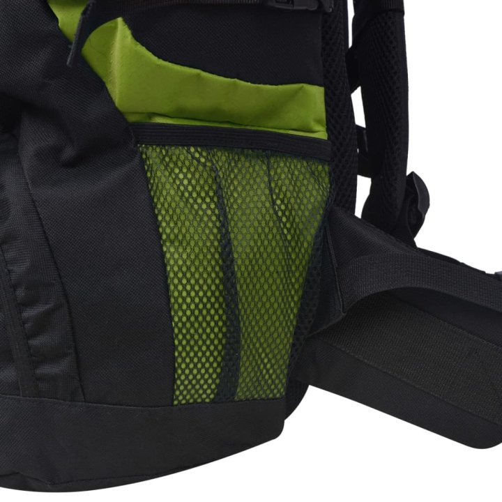 Mochila de caminhada XXL 75 L preto e verde | Briva Home