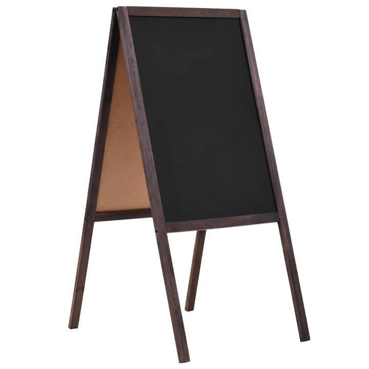 Quadro negro vertical de dupla face em madeira | Briva Home