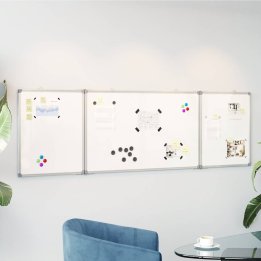 Quadro branco magnético dobrável 160x50x1,7 cm | Briva Home