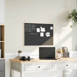 Quadro negro com moldura em madeira de pinho | Briva Home