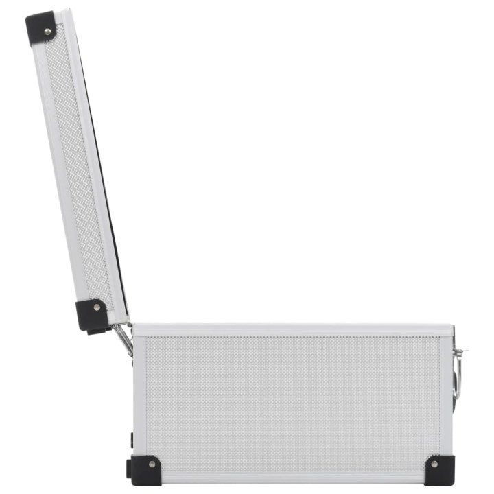 Maletín para 40 CD aluminio y ABS plateado | Briva Home