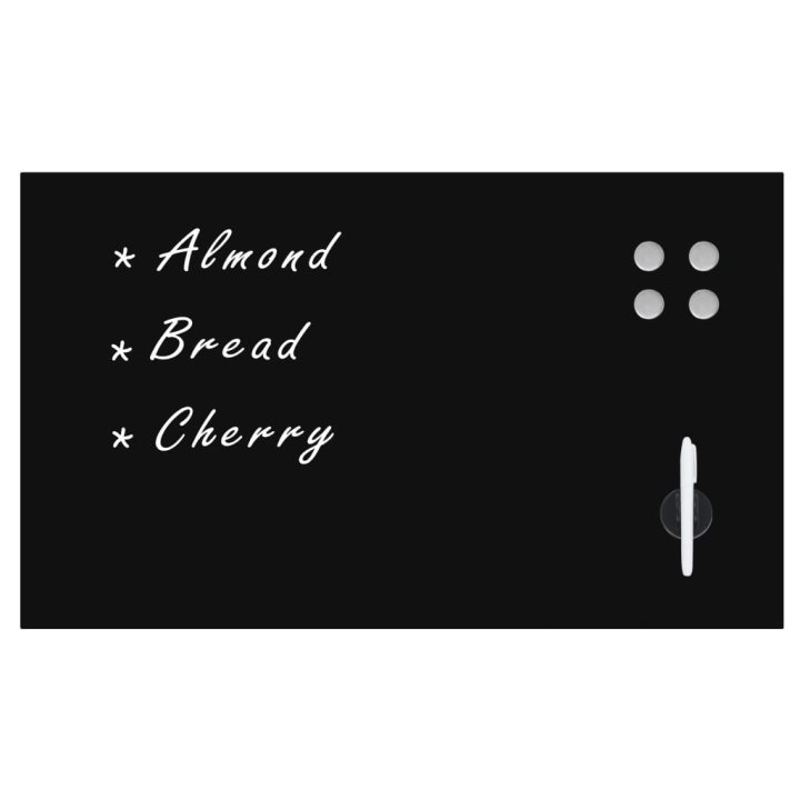 Pizarra magnética de pared negra vidrio 100x60 | Briva Home