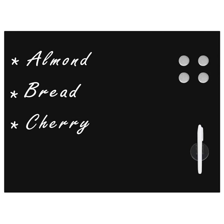 Pizarra magnética de pared negra vidrio 80x60 | Briva Home