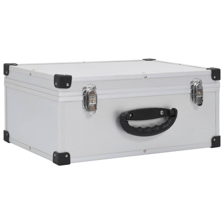 Estojo para 60 CDs alumínio ABS prateado | Briva Home