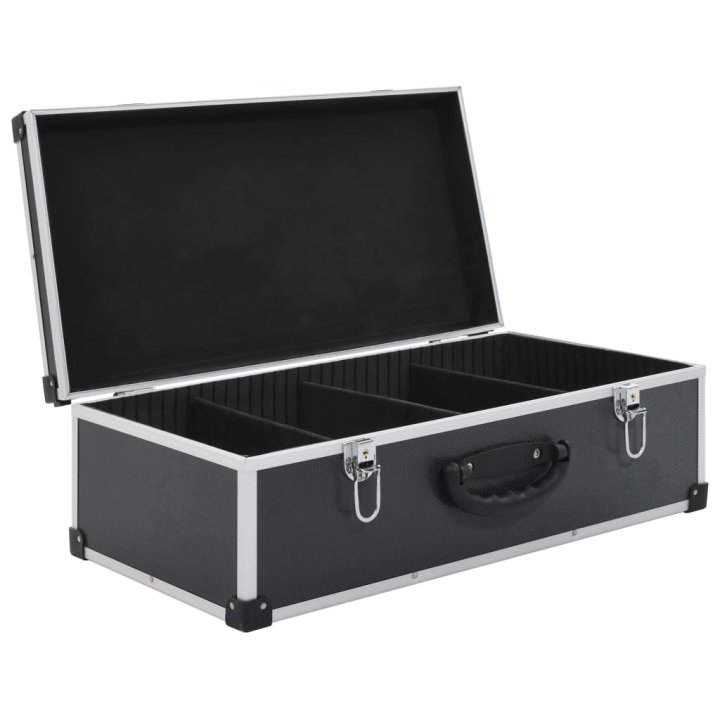 Estojo para 80 CDs alumínio ABS preto | Briva Home