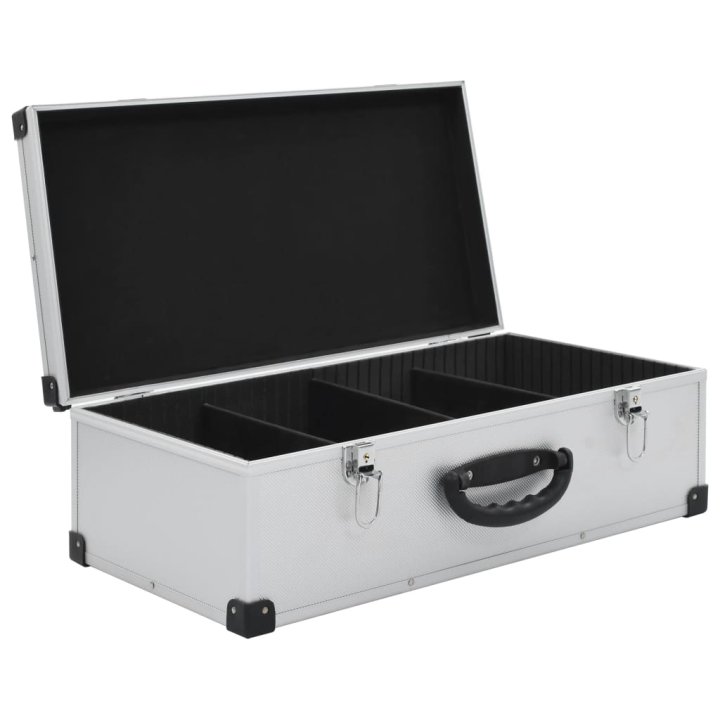 Estojo para 80 CDs alumínio ABS prateado | Briva Home