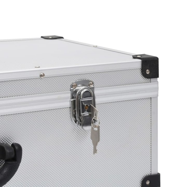 Maletín para 80 CD aluminio y ABS plateado | Briva Home