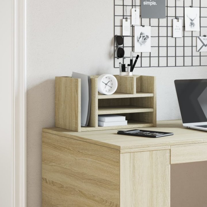 Organizador escritorio madera color roble | Briva Home