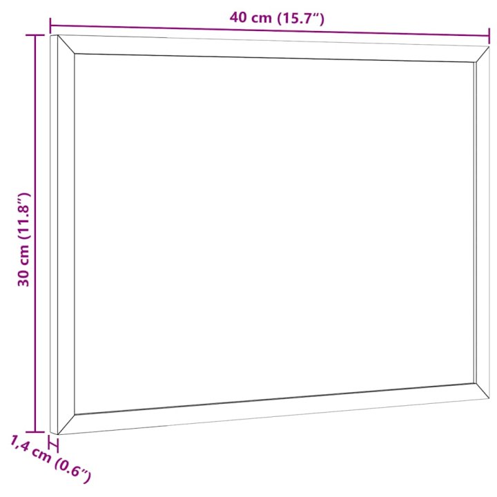 Pizarra con marco de madera maciza de pino | Briva Home