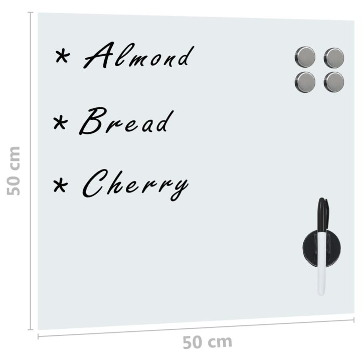 Pizarra magnética de pared vidrio 50x50 cm | Briva Home