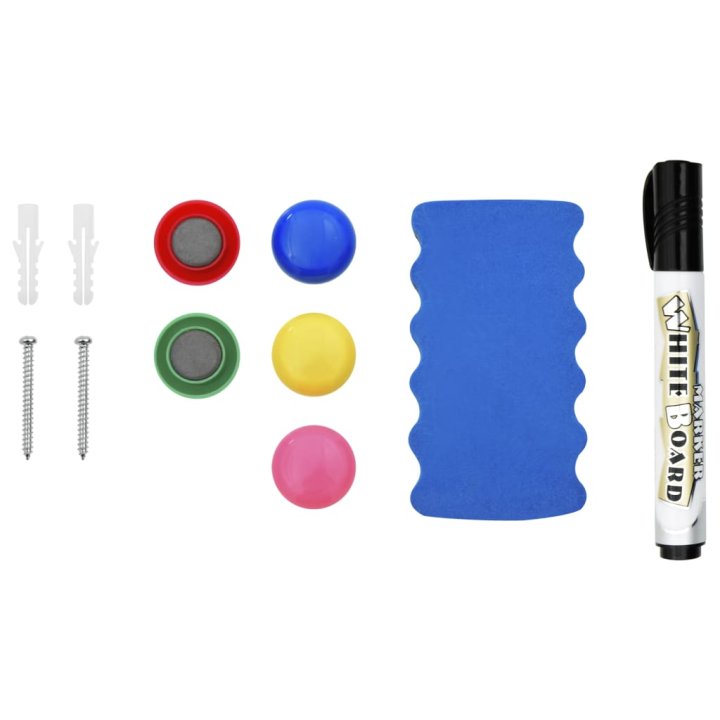 Quadro de escrita magnético 60x40 cm aço branco | Briva Home